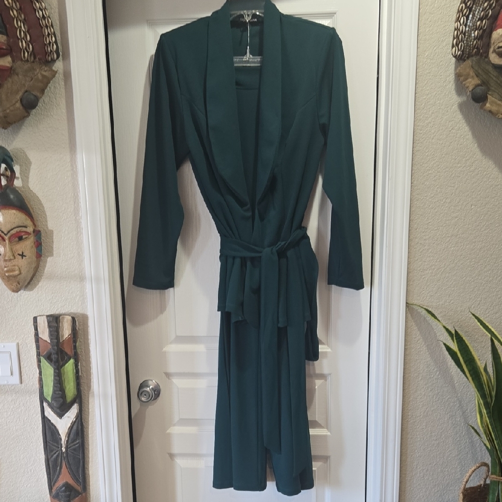 Fashion Nova Wrap Wide leg suit with Self Tie